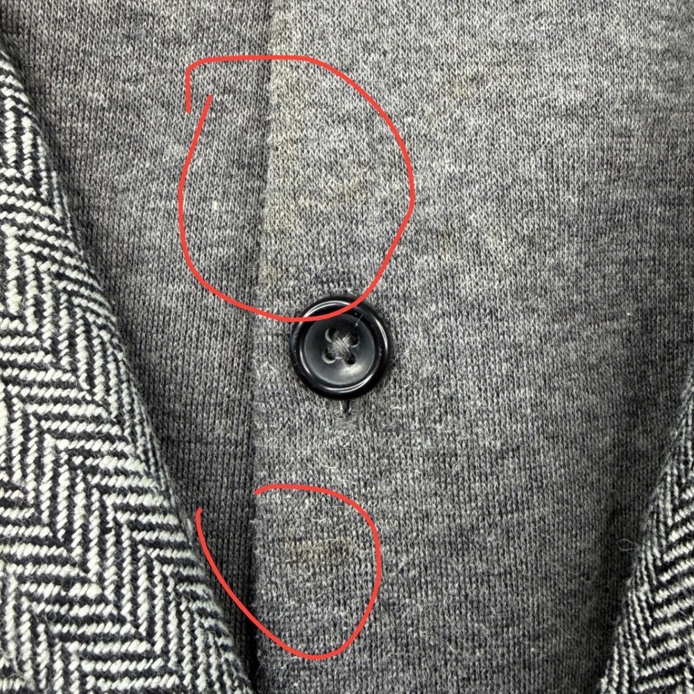 American Rag Mens Herringbone Blazer Jacket Hood Gray XL 1990s vibes Y2K Street - Picture 3 of 10